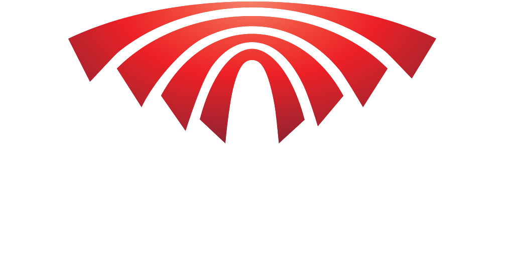 Red Horn Environmental logo with red arcs